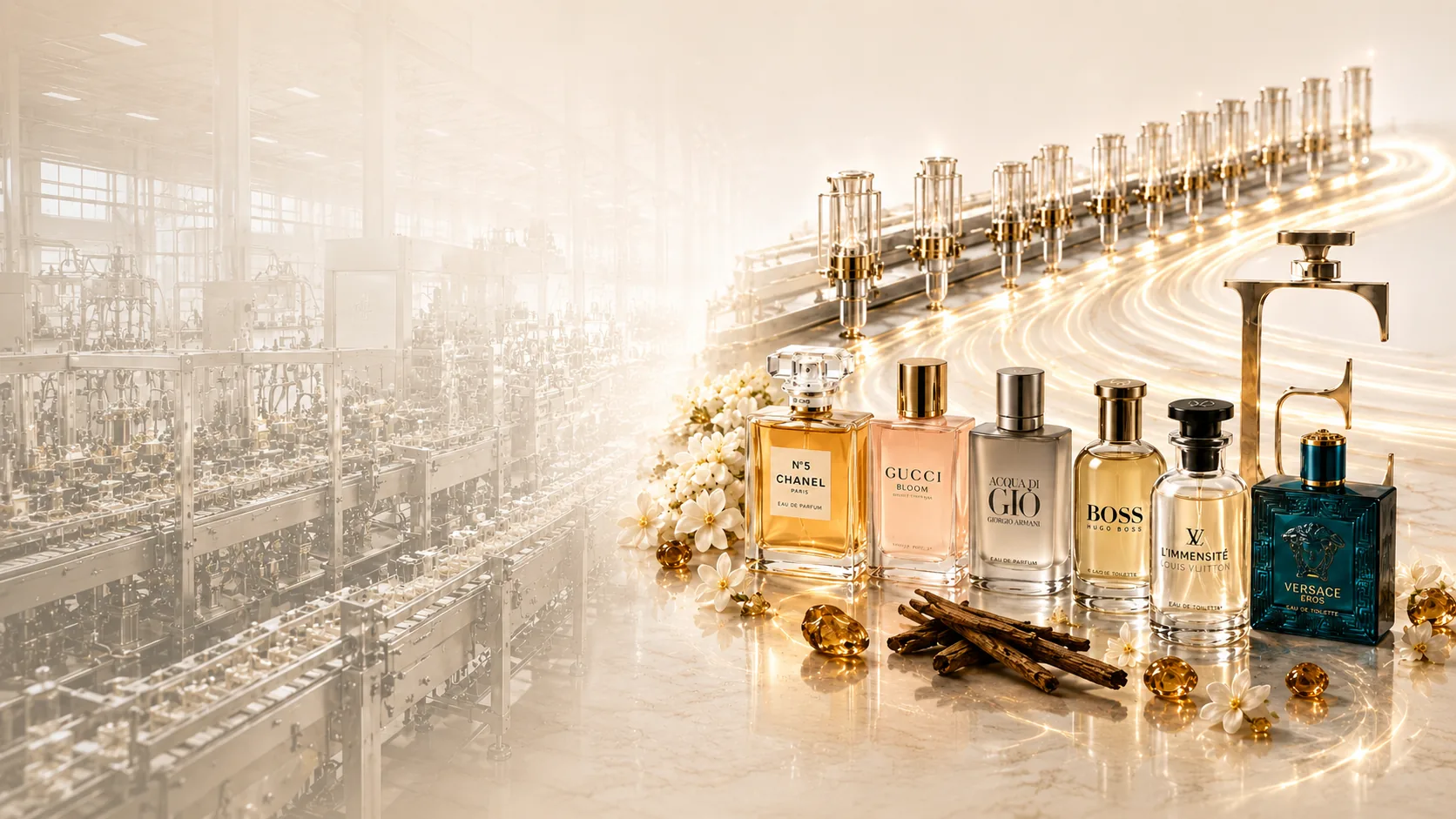 Ligne de fabrication et sélection de parfums EAUVEL