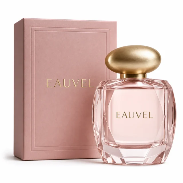 EAUVEL Rose Velours perfume bottle and box